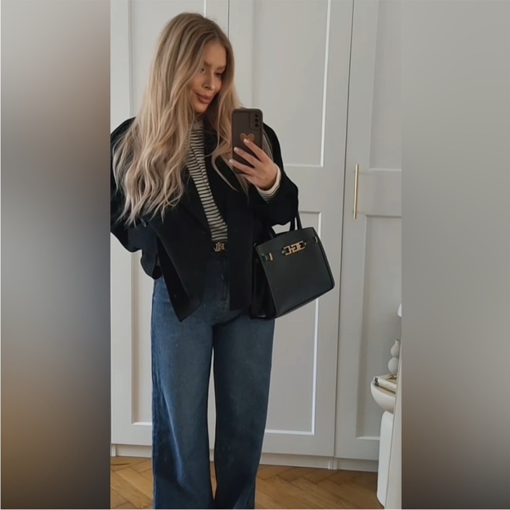 Zara Black Double-Breasted wool Jacket - Picture 8 of 15